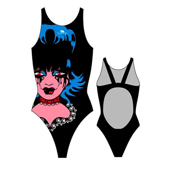 Turbo Badedragt Gothic Sort 5XL Kvinde