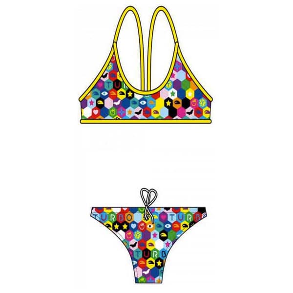 Turbo Tynd Bikini Med Rem Hexa Flerfarvet 5XL Kvinde