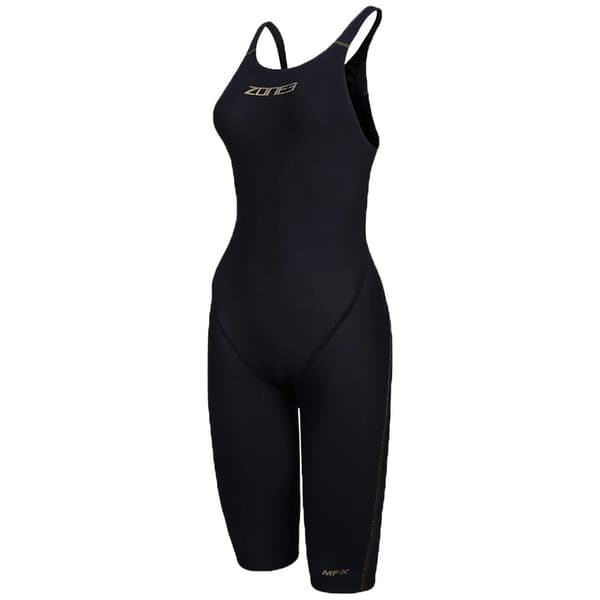 Zone3 Badedragt Performance Gold Sort UK 30 Kvinde