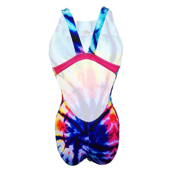 Turbo Uimapuku Wide Strap Swirl Sininen 5XL Nainen