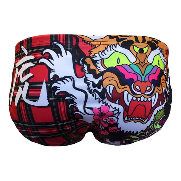 Turbo Simning Kalsonger Tartan Tiger Röd S Man
