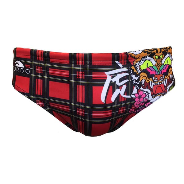 Turbo Simning Kalsonger Tartan Tiger Röd S Man