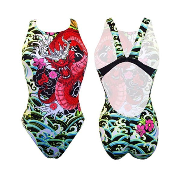 Turbo Badedragt Red Dragon Flerfarvet XL Kvinde