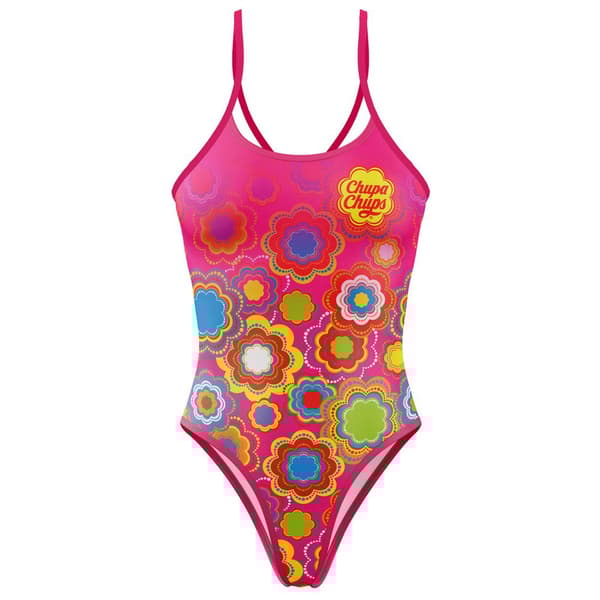 Otso Baddräkt Chupa Chups Floral Rosa 3XS Flicka
