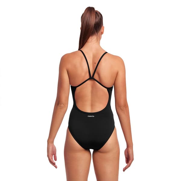 Funkita Baddräkt Single Strap Svart AUS 10 Kvinna