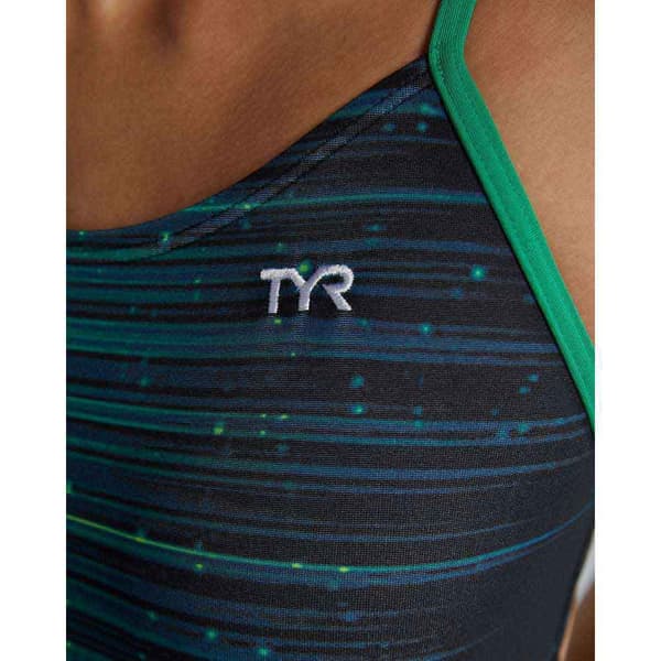 Tyr Badedragt Durafast Elite Cutoutfit Speedwarp Blå 38 Kvinde