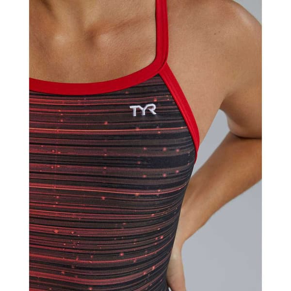 Tyr Badedragt Durafast Elite Diamondfit Speedwarp Rød 28 Kvinde