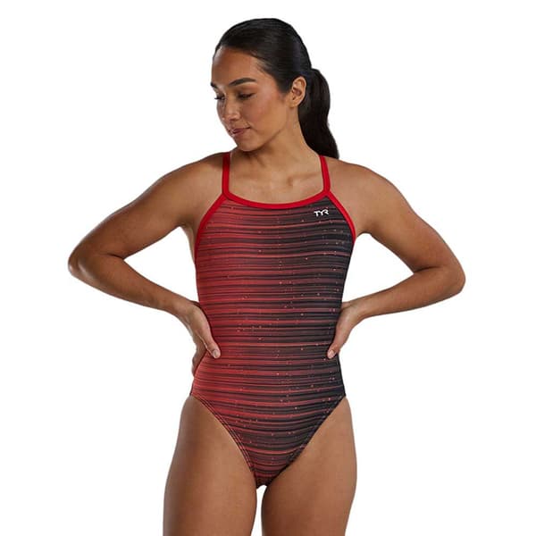 Tyr Badedragt Durafast Elite Diamondfit Speedwarp Rød 28 Kvinde