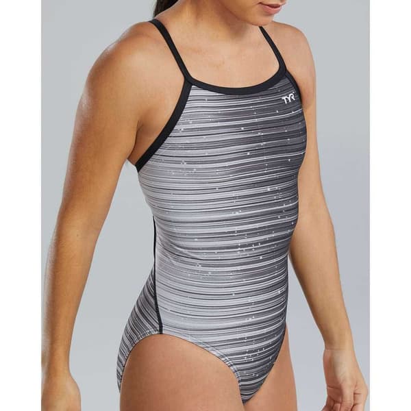 Tyr Badedragt Durafast Elite Diamondfit Speedwarp Grå 36 Kvinde