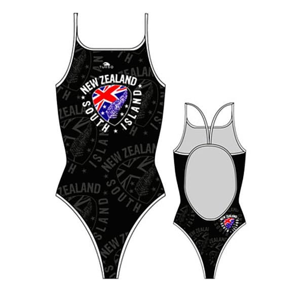 Turbo New Zealand Shield Badedragt Blå L Kvinde