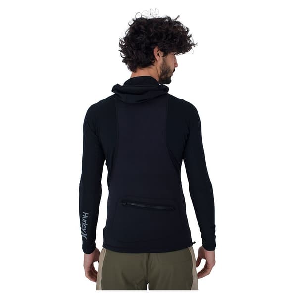 Hurley Kortærmet Surf T-shirt Med Hætte Coast Guard Sort M