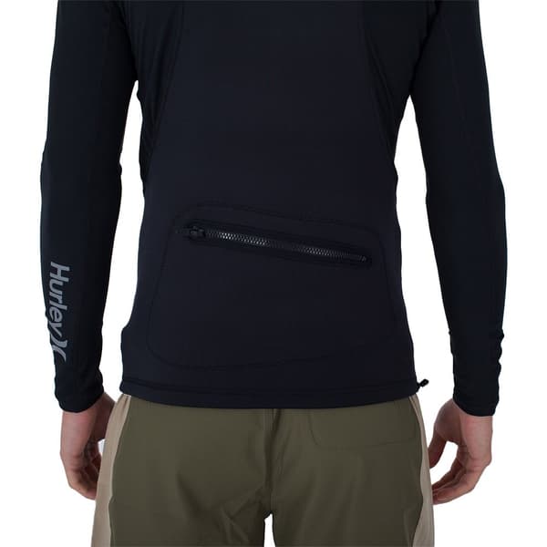 Hurley Kortærmet Surf T-shirt Med Hætte Coast Guard Sort XL