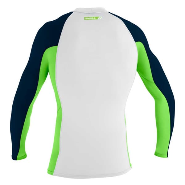 O´neill Wetsuits Pitkähihainen Rashguard Premium Skins Vihreä,Valkoinen XL