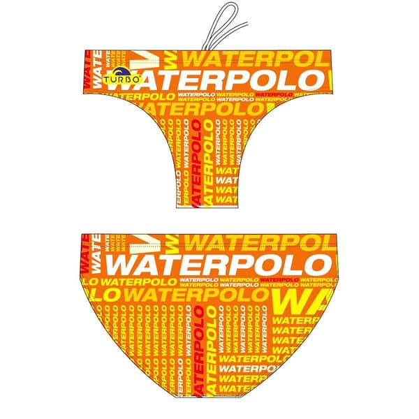 Turbo Svømning Kort Text Orange 3XL Mand