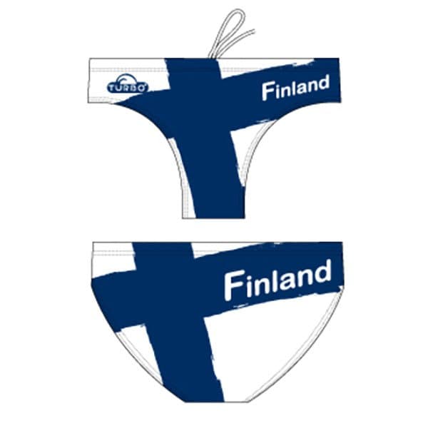 Turbo Uimahousut Finland Valkoinen,Sininen L Mies