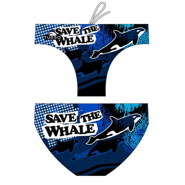 Turbo Simning Kalsonger Save The Whale Blå S Man