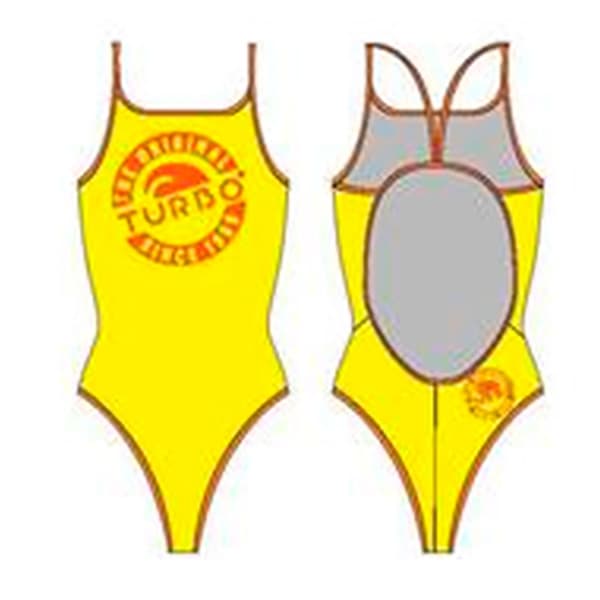 Turbo Badedragt Original Gul 2XL Kvinde