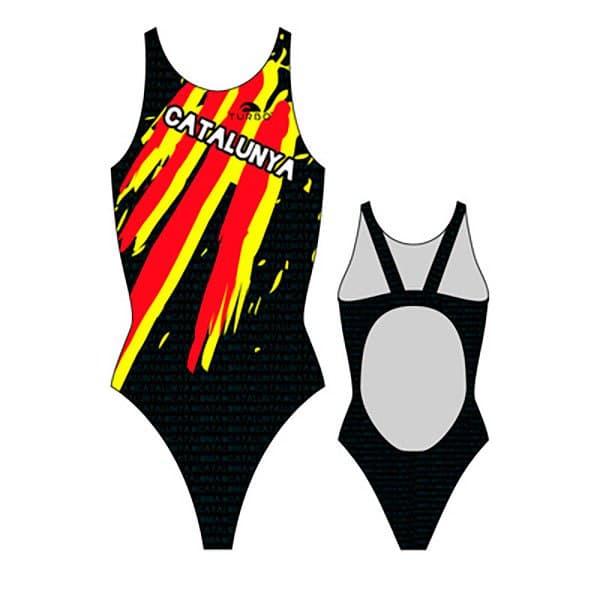 Turbo Catalonien Badedragt Pro Resist Sort 2XL Kvinde