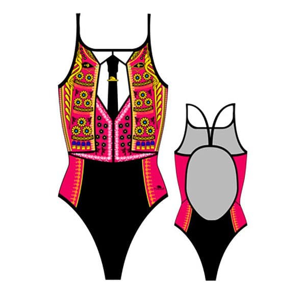 Turbo Badedragt Bullfighter Sort 4XL Kvinde