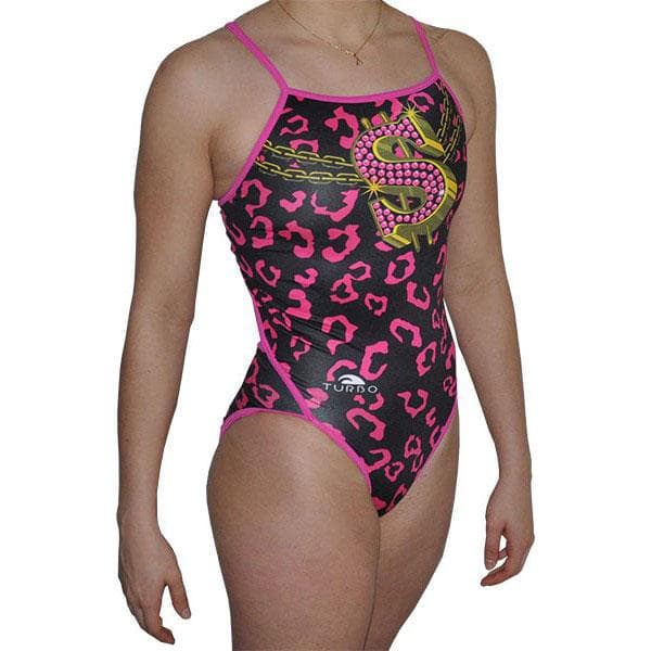 Turbo Badedragt Tiger Money Rapper Sort XL Kvinde