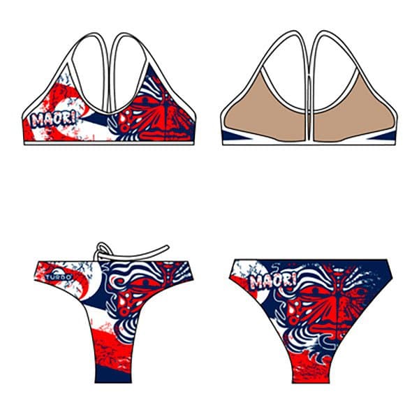 Turbo Flag Tynd Rem Bikini Maori Flerfarvet 4XL Kvinde