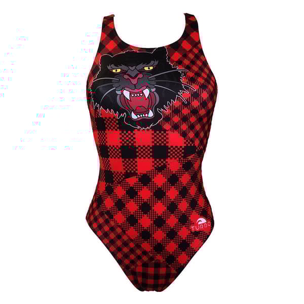 Turbo Badedragt Red Tiger Rød,Sort XL Kvinde
