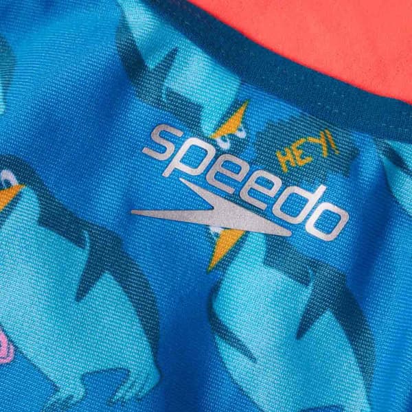 Speedo Badedragt Flipper Phone Allover Vback Blå 13-14 Years Pige