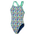 Miniatyrbillede 3 af 6: Speedo Badedragt Allover Digital Starback Grøn UK 38 Kvinde