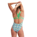 Miniatyrbillede 2 af 6: Speedo Badedragt Allover Digital Starback Grøn UK 38 Kvinde