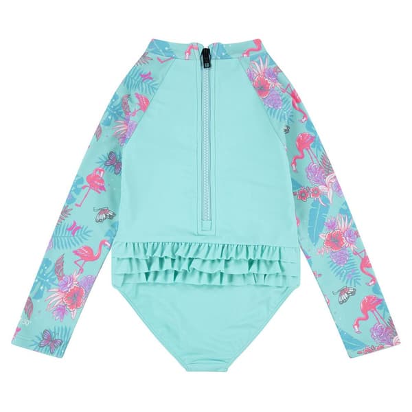 Hurley Langærmet Rashguard Ruffle Grøn 3T