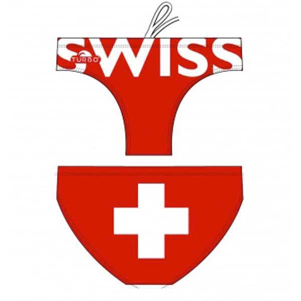 Turbo Svømning Kort Switzerland Rød,Hvid S Mand