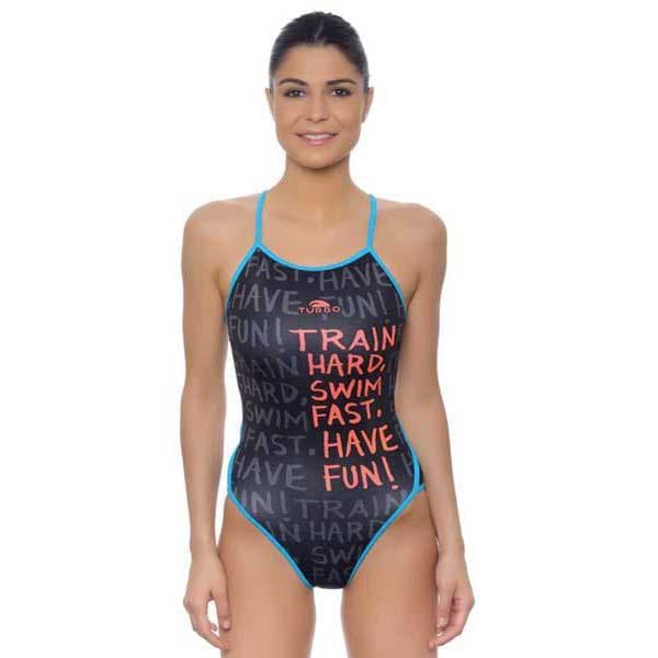 Turbo Badedragt Train Sort 4XL Kvinde
