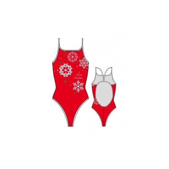 Turbo Uimapuku Snow Christmas Punainen S Nainen