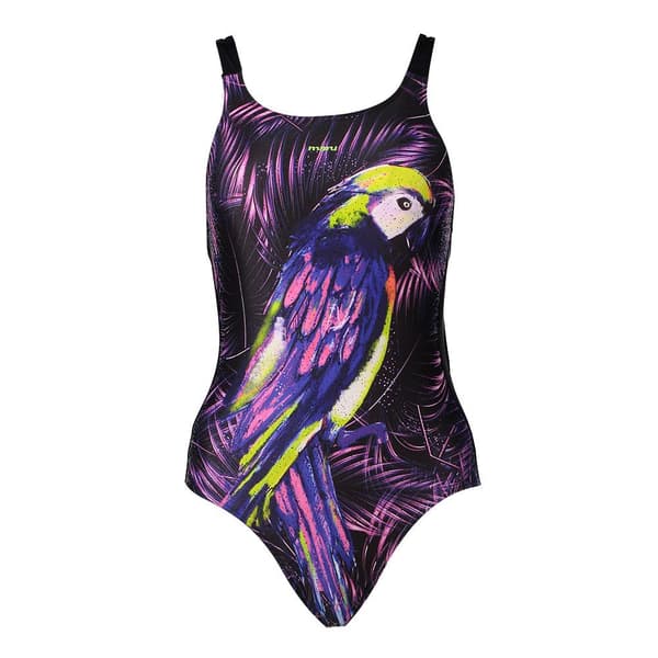 Ypsilanti Vault Back Badedragt Pretty Polly Sort UK 34 Kvinde