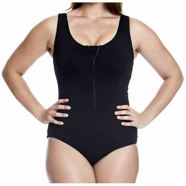 Funkita Uimapuku Zip Front Musta AUS 16 Nainen