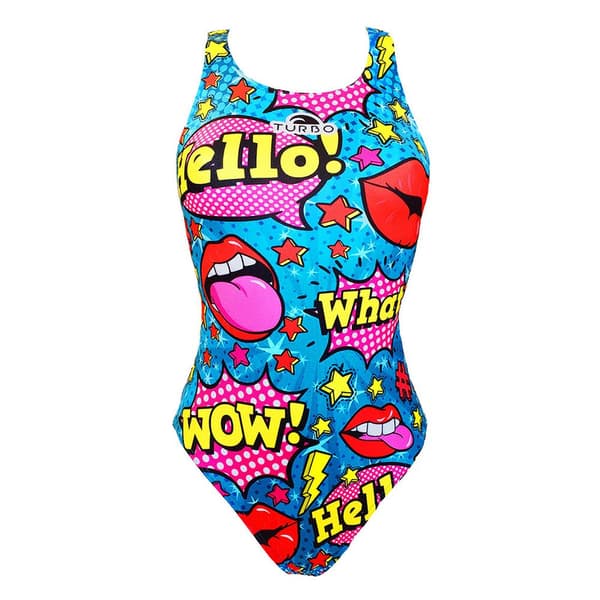Turbo Badedragt Pop Comic Flerfarvet 5XL Kvinde