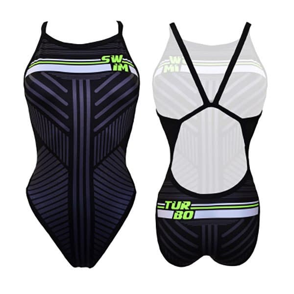 Turbo Uimapuku Revolution Lines Musta 3XL Nainen