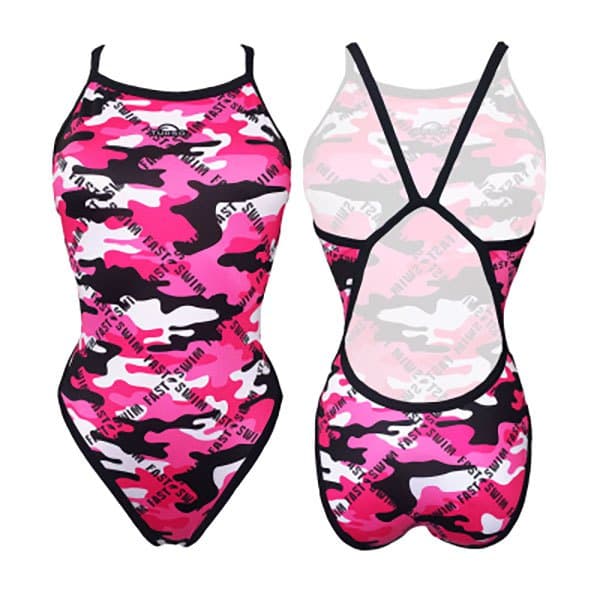 Turbo Badedragt Revolution Camo Letters Rosa XL Kvinde