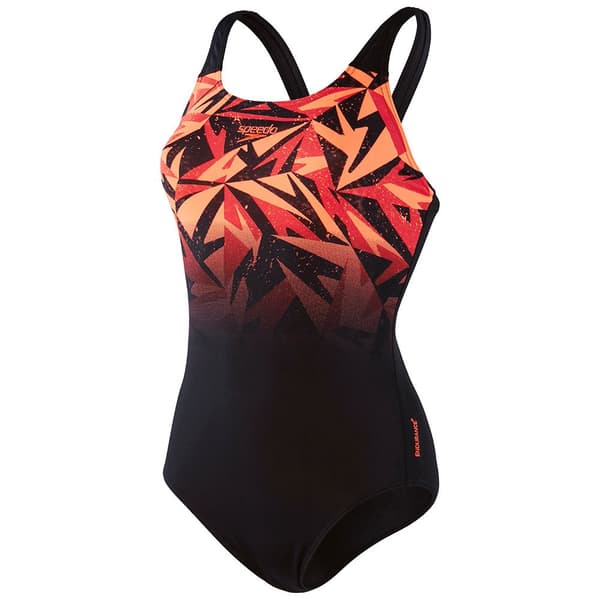 Speedo Baddräkt Hyperboom Placement Muscleback Eco Endurance+ Svart UK 36 Kvinna