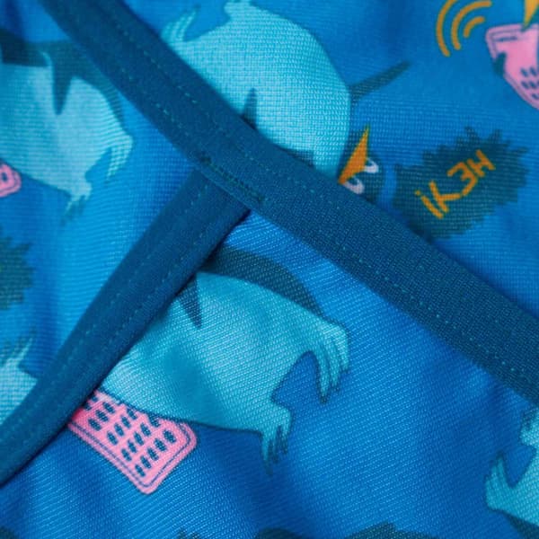 Speedo Badedragt Flipper Phone Allover Vback Blå 11-12 Years Pige