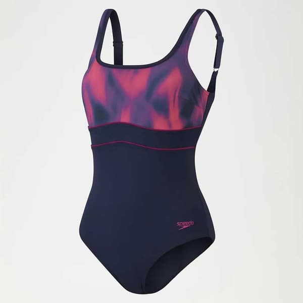 Speedo Uimapuku Shaping Contoureclipse Printed Sininen UK 34 Nainen