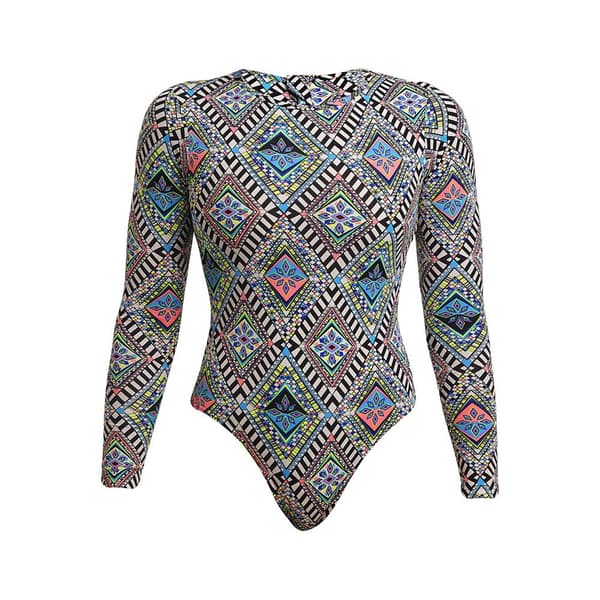 Funkita Badedragt Long Shot Weave Please Flerfarvet AUS 8 Kvinde