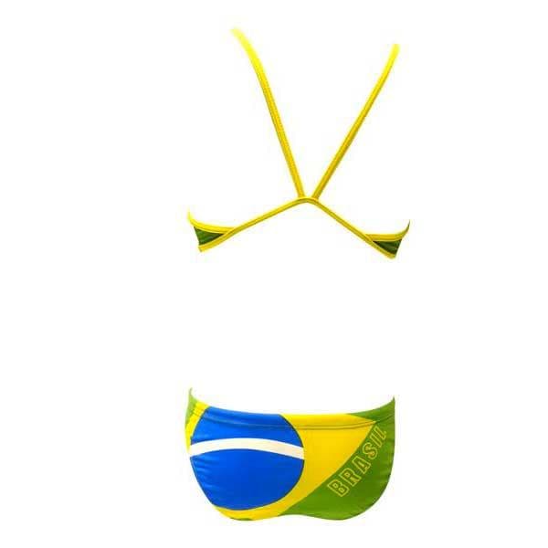 Turbo Brasilien Bikini Med Tynd Rem Grøn,Gul 7-8 Years Dreng