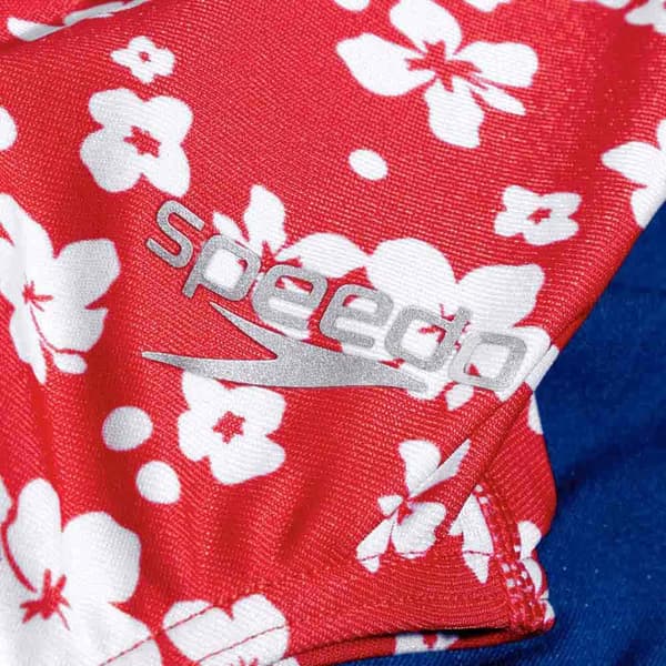 Speedo Badedragt Allover V-back Rød 11-12 Years Pige