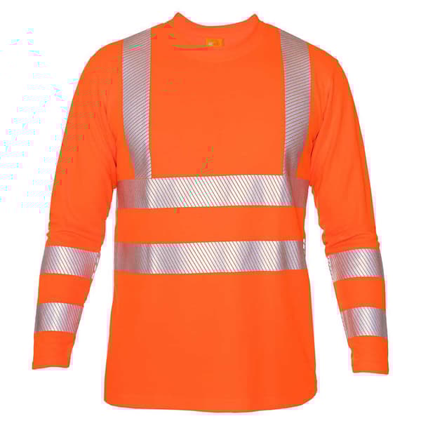 Iq-uv Uv High Visible Skjorte Lange ærmer Kl.3 Man Orange 4XL