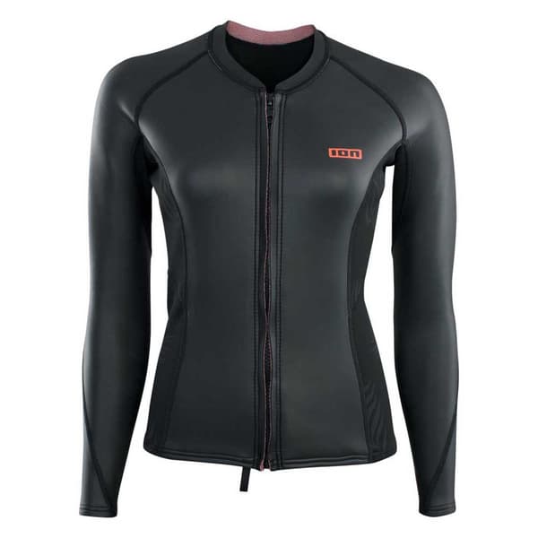 Ion Kvinde Langærmet Fuld Lynlås Rashguard Neo Top Skin 2 Mm Sort S