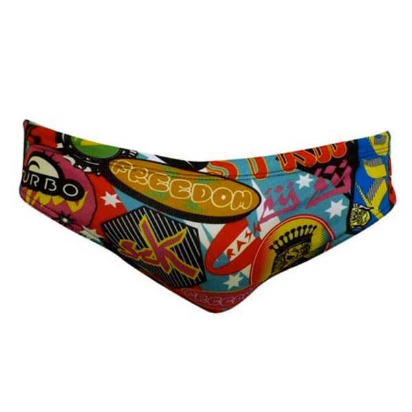 Turbo Svømning Kort Stickers Colors Flerfarvet M Mand