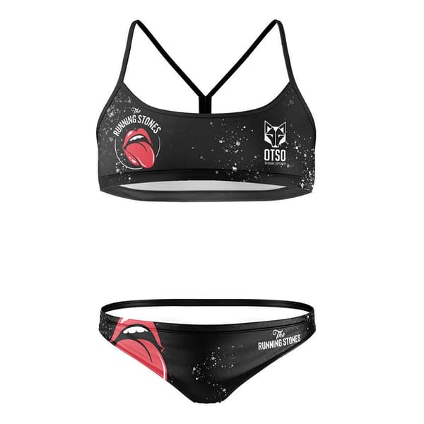 Otso Bikini Running Stones Sort L Kvinde