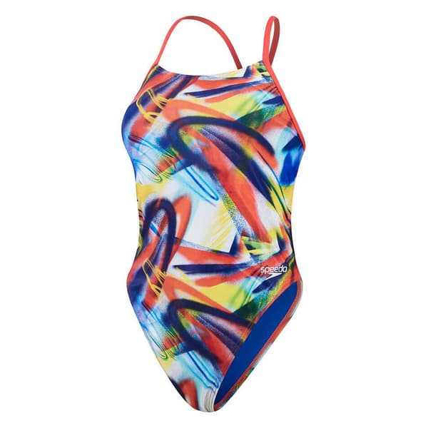 Speedo Badedragt Allover Digital Lattice Tie-back Flerfarvet 28 Kvinde