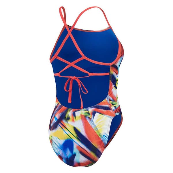 Speedo Badedragt Allover Digital Lattice Tie-back Flerfarvet 28 Kvinde
